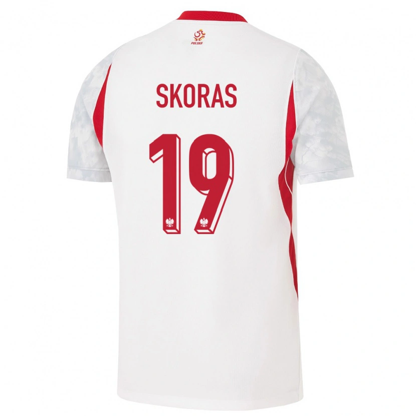 Danxen Kid Poland Michal Skoras #19 White Red Gray Home Jersey 26-28 T-Shirt