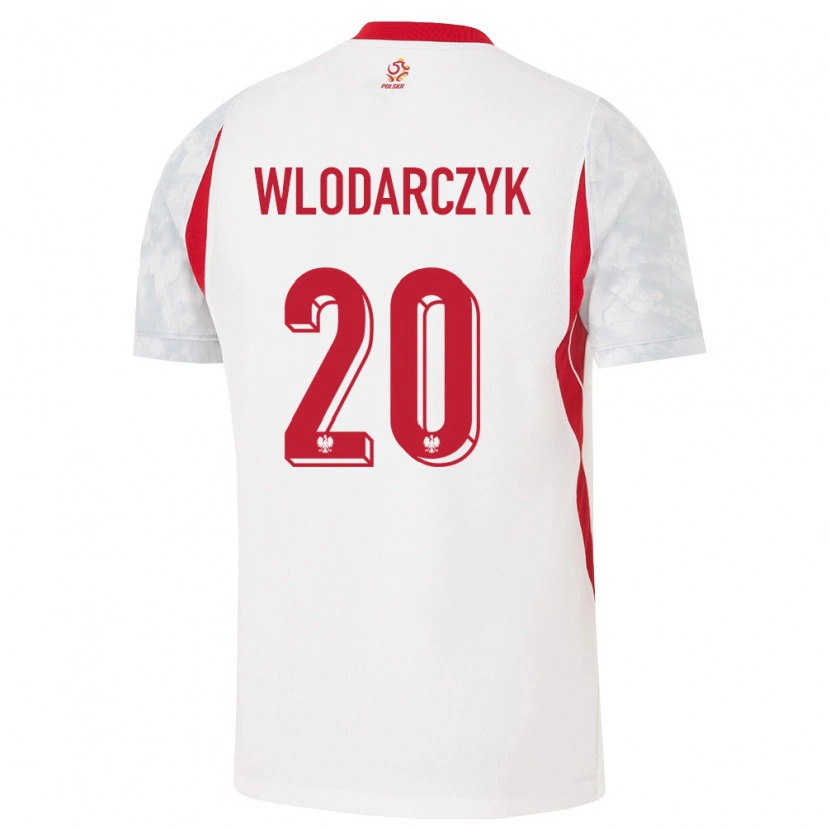 Danxen Kid Poland Szymon Wlodarczyk #20 White Red Gray Home Jersey 26-28 T-Shirt