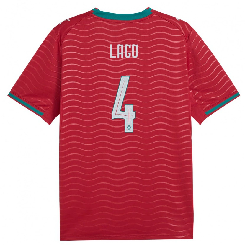 Danxen Kid Portugal Duarte Lago #4 Red Green White Home Jersey 26-28 T-Shirt