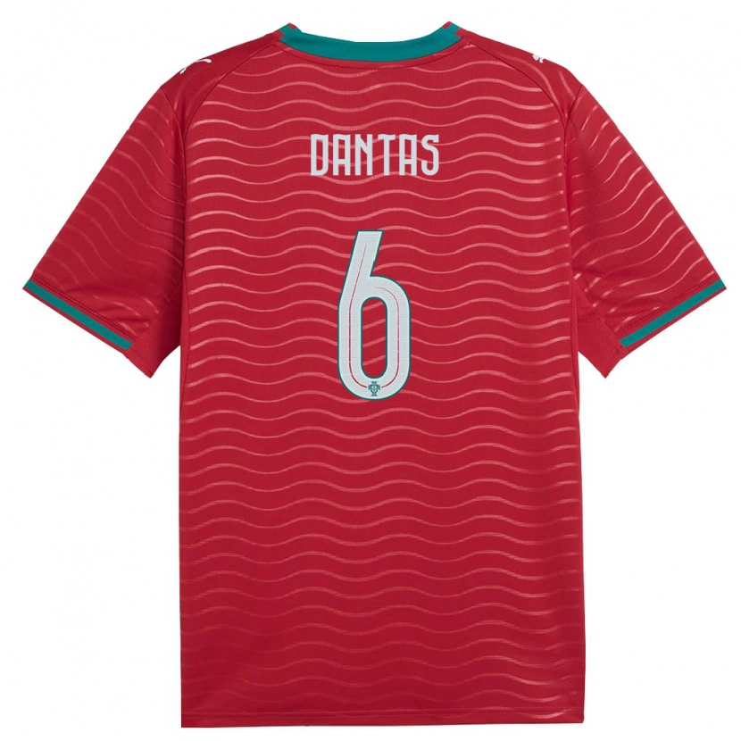 Danxen Kid Portugal Tiago Dantas #6 Red Green White Home Jersey 26-28 T-Shirt