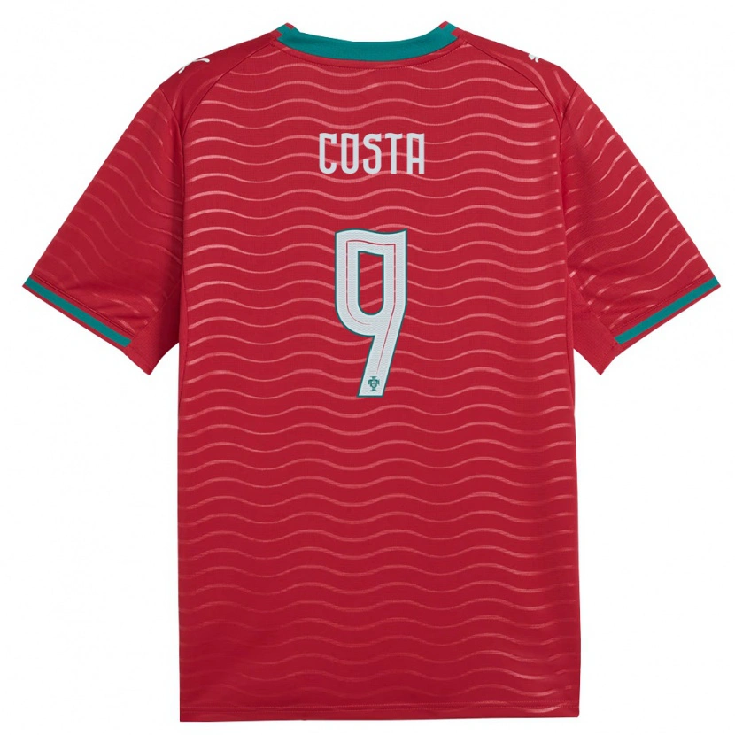 Danxen Kid Portugal Gabriel Costa #9 Red Green White Home Jersey 26-28 T-Shirt
