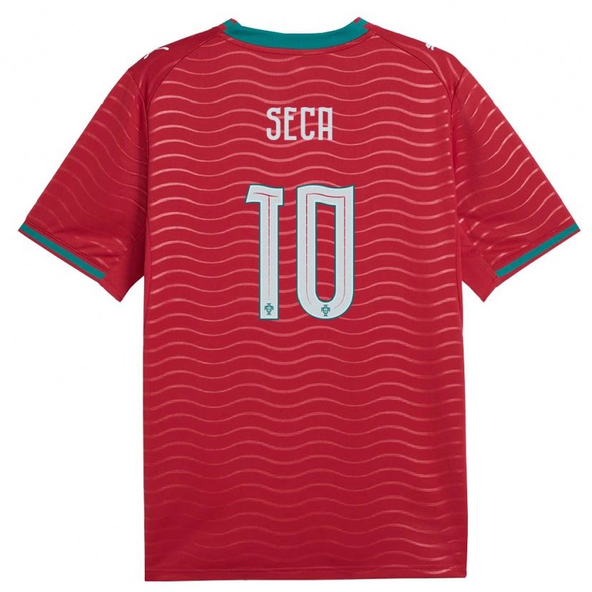 Danxen Kid Portugal Rodrigo Seca #10 Red Green White Home Jersey 26-28 T-Shirt