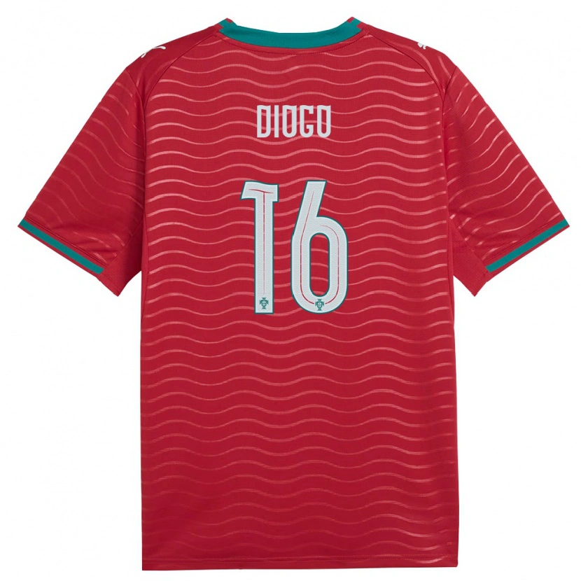Danxen Kid Portugal Zé Diogo #16 Red Green White Home Jersey 26-28 T-Shirt