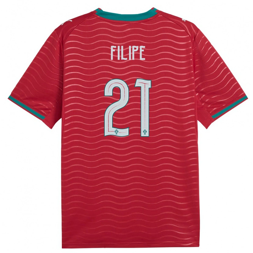 Danxen Kid Portugal Yanick Filipe #21 Red Green White Home Jersey 26-28 T-Shirt