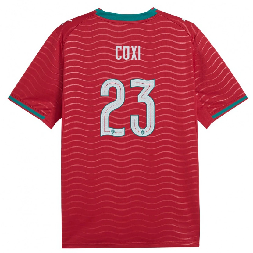 Danxen Kid Portugal Diego Coxi #23 Red Green White Home Jersey 26-28 T-Shirt