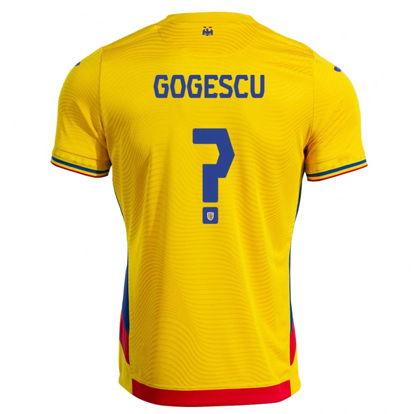 Danxen Kid Romania George Gogescu #0 Yellow Red Home Jersey 26-28 T-Shirt