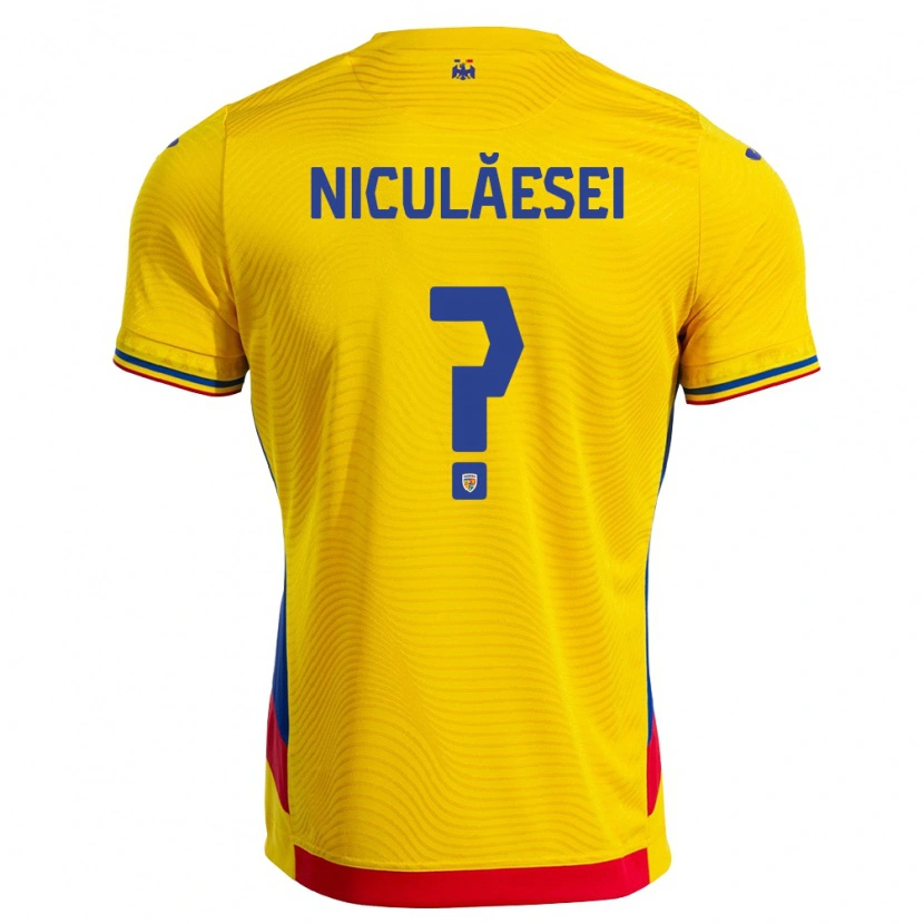Danxen Kid Romania Albert Niculăesei #0 Yellow Red Home Jersey 26-28 T-Shirt