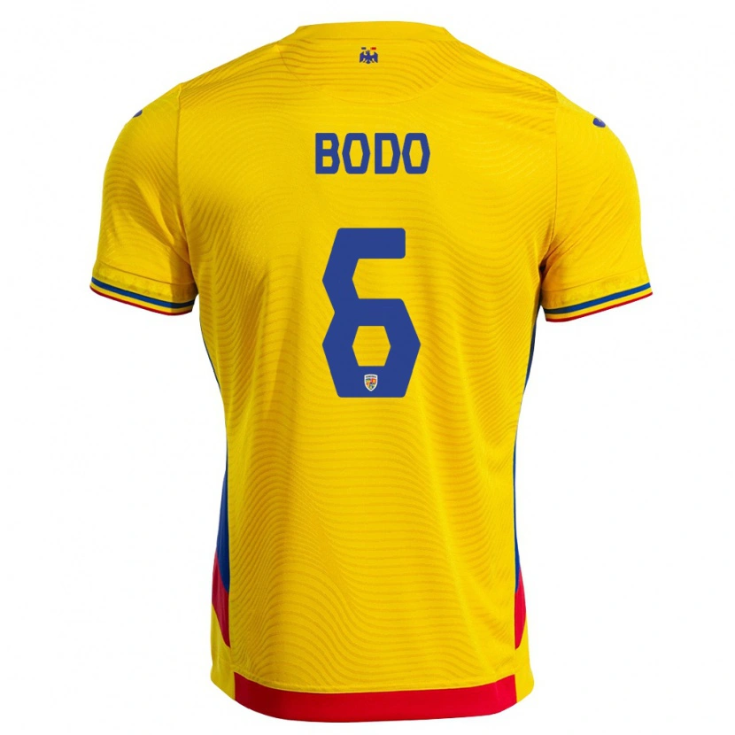Danxen Kid Romania Efraim Bödő #6 Yellow Red Home Jersey 26-28 T-Shirt