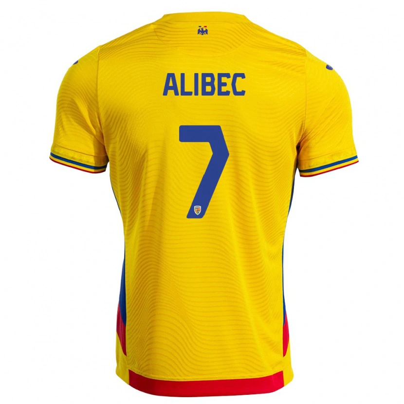 Danxen Kid Romania Denis Alibec #7 Yellow Red Home Jersey 26-28 T-Shirt