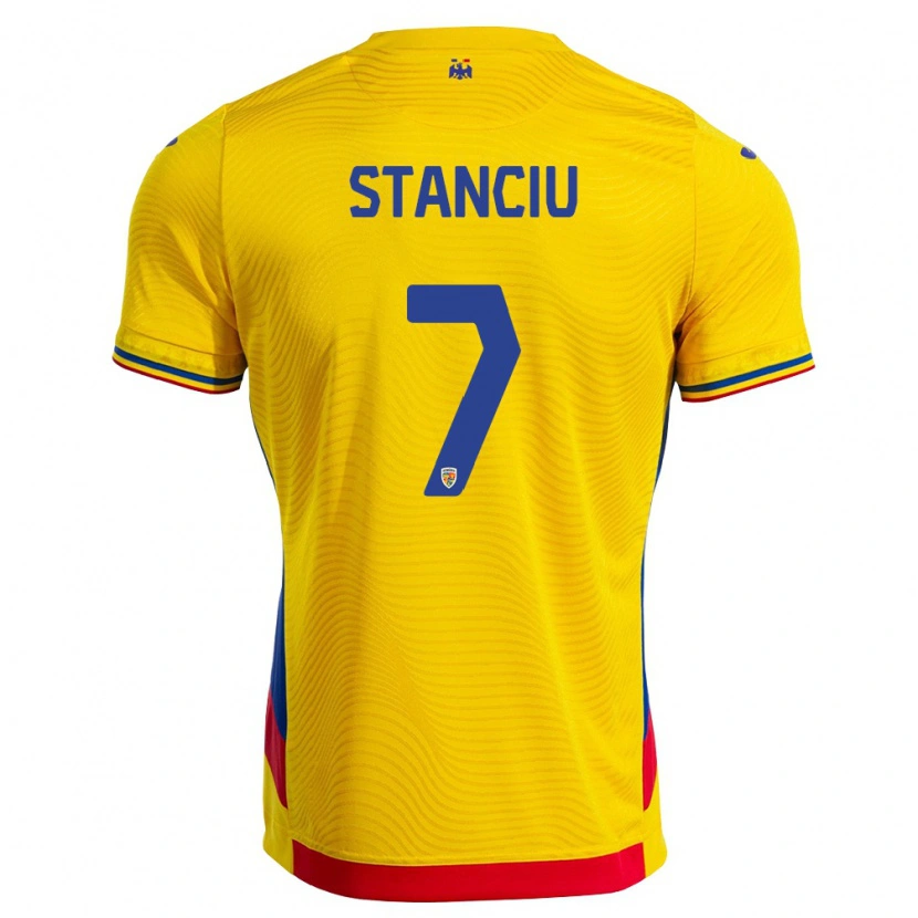 Danxen Kid Romania Ana Maria Stanciu #7 Yellow Red Home Jersey 26-28 T-Shirt