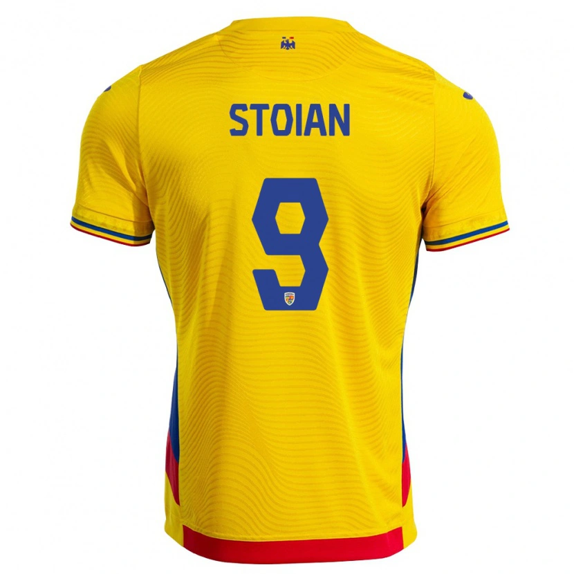 Danxen Kid Romania Alexandru Stoian #9 Yellow Red Home Jersey 26-28 T-Shirt