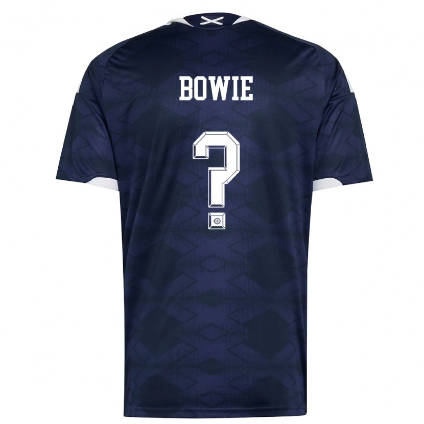 Danxen Kid Scotland Kieron Bowie #0 Navy White Home Jersey 26-28 T-Shirt