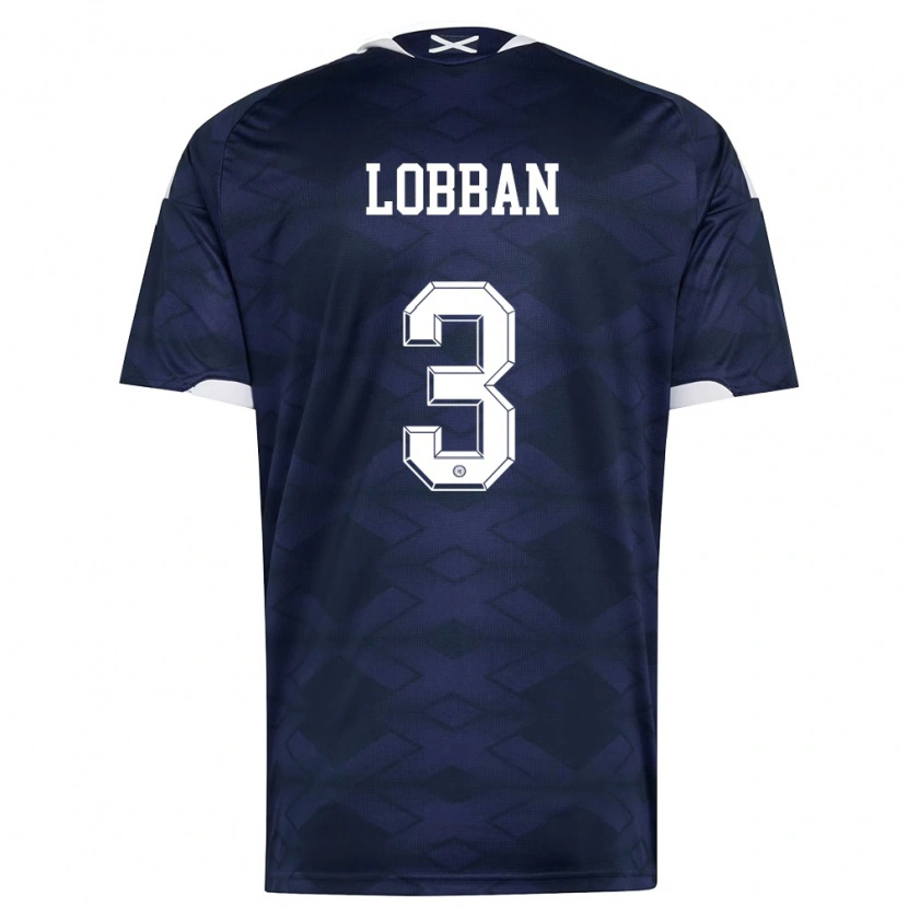 Danxen Kid Scotland Dylan Lobban #3 Navy White Home Jersey 26-28 T-Shirt