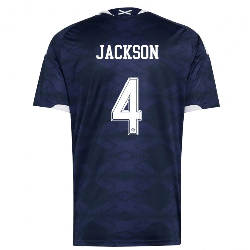 Danxen Kid Scotland Louis Jackson #4 Navy White Home Jersey 26-28 T-Shirt