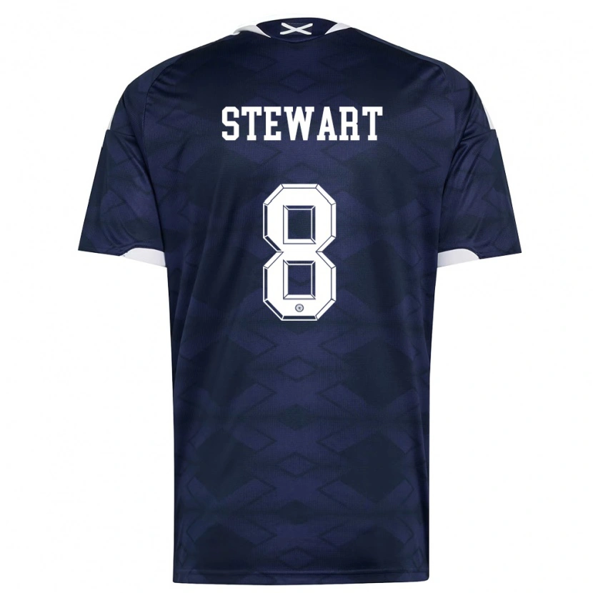 Danxen Kid Scotland Barney Stewart #8 Navy White Home Jersey 26-28 T-Shirt