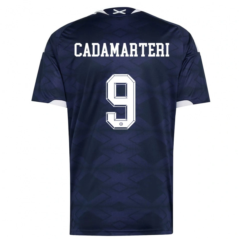 Danxen Kid Scotland Caelan Cadamarteri #9 Navy White Home Jersey 26-28 T-Shirt