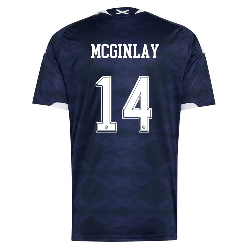 Danxen Kid Scotland Aiden Mcginlay #14 Navy White Home Jersey 26-28 T-Shirt
