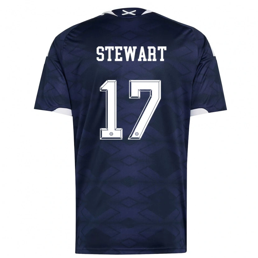 Danxen Kid Scotland Lewis Stewart #17 Navy White Home Jersey 26-28 T-Shirt