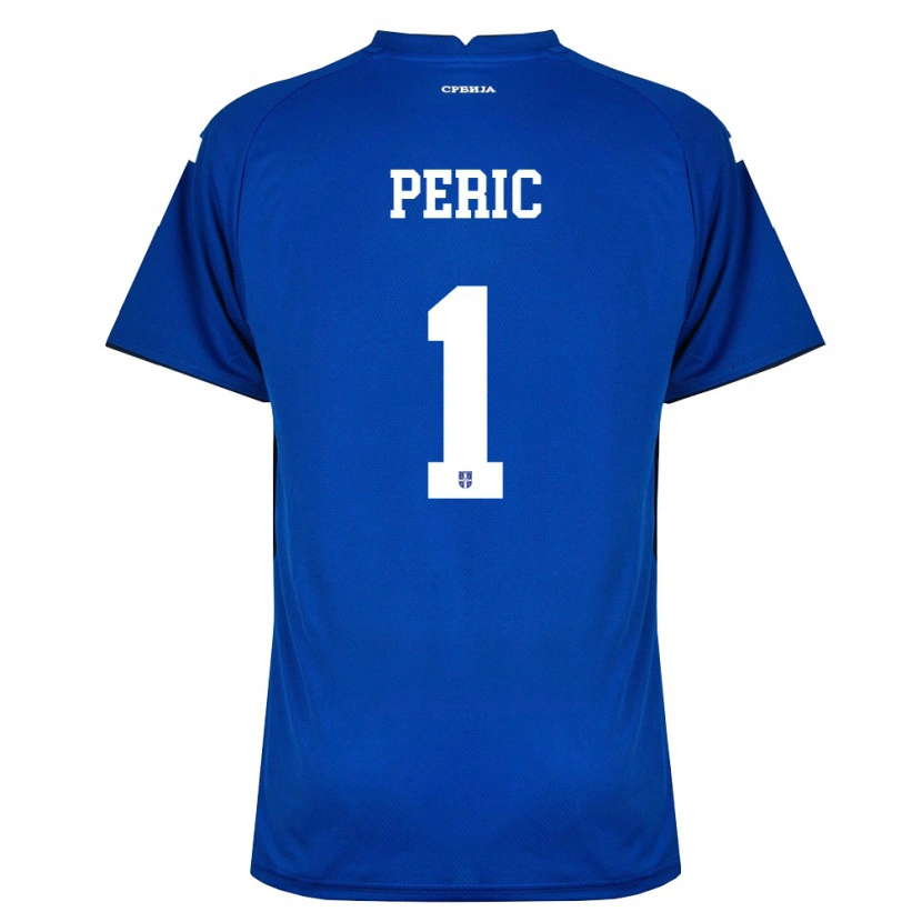 Danxen Kid Serbia Strahinja Peric #1 Navy Red Home Jersey 26-28 T-Shirt