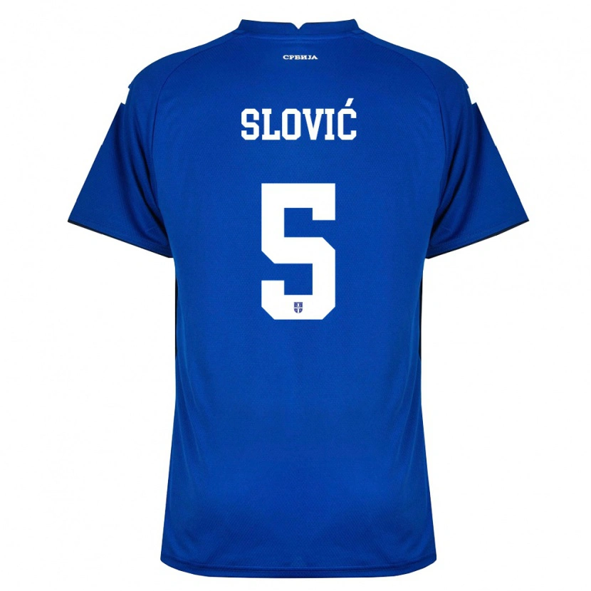 Danxen Kid Serbia Violeta Slovic #5 Navy Red Home Jersey 26-28 T-Shirt