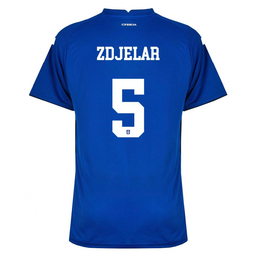 Danxen Kid Serbia Sasa Zdjelar #5 Navy Red Home Jersey 26-28 T-Shirt