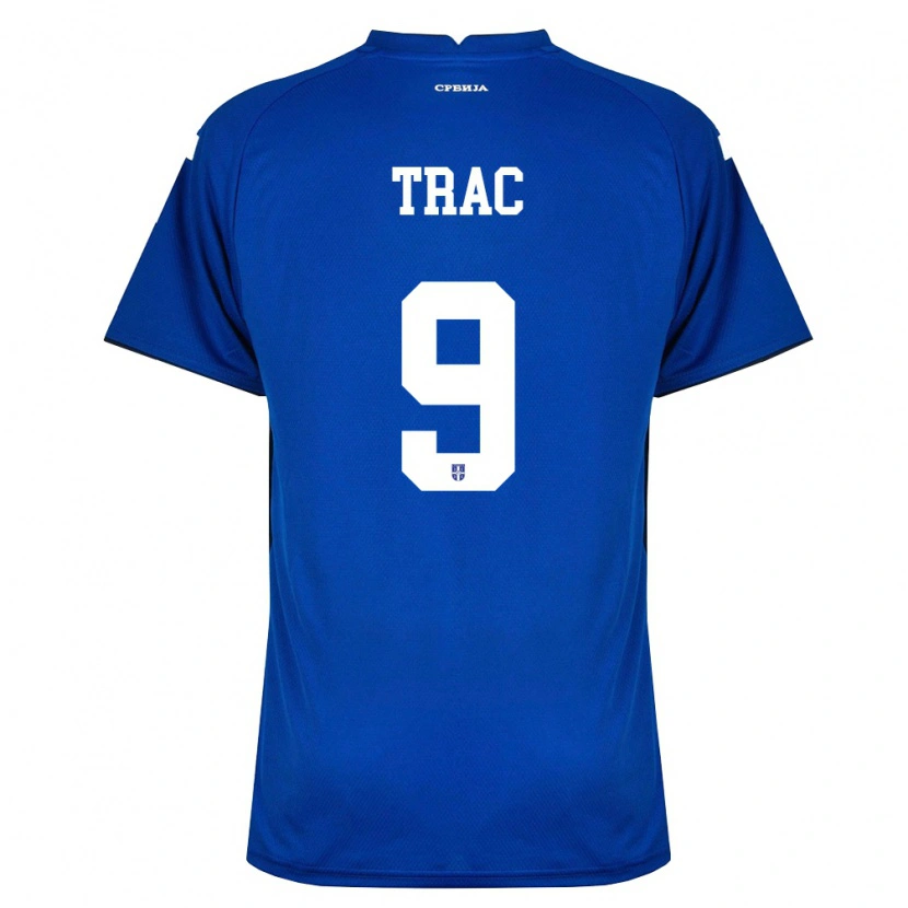 Danxen Kid Serbia Jovan Trac #9 Navy Red Home Jersey 26-28 T-Shirt