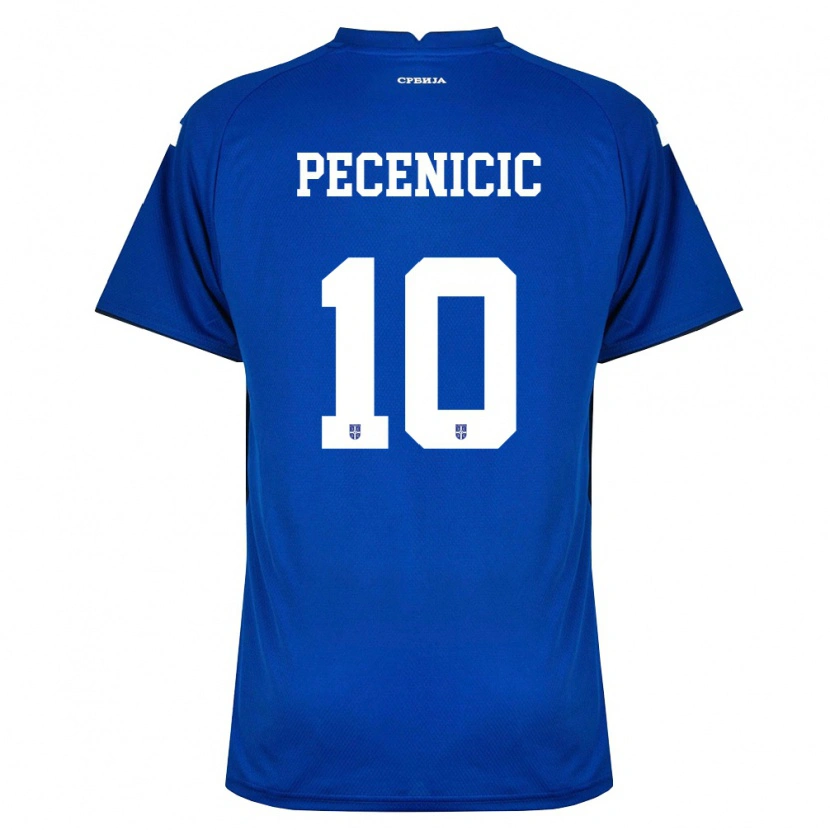 Danxen Kid Serbia Mihailo Pecenicic #10 Navy Red Home Jersey 26-28 T-Shirt