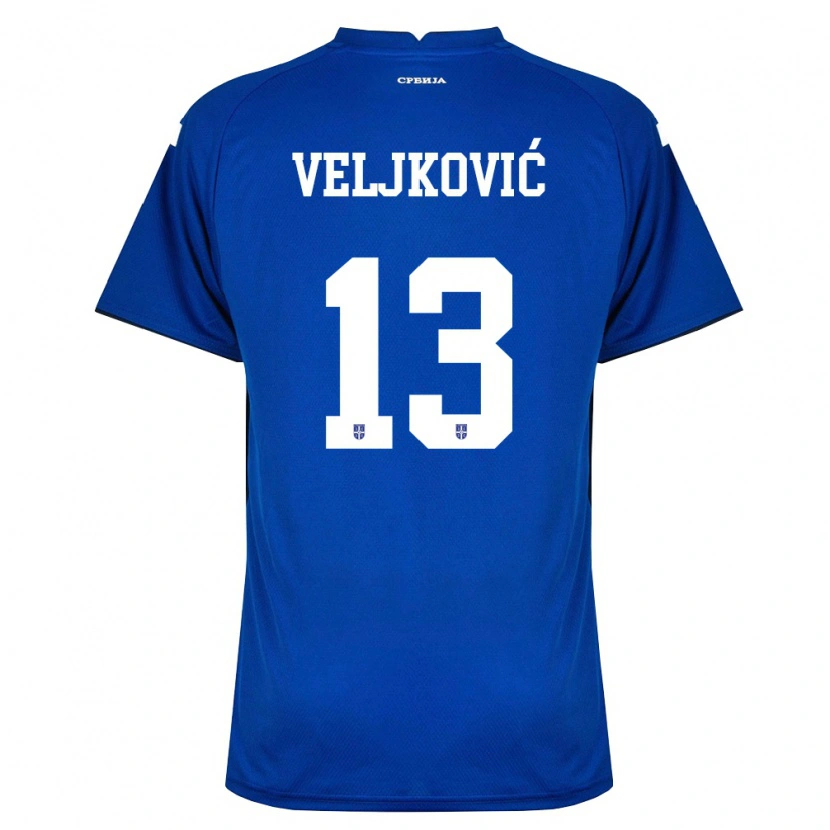 Danxen Kid Serbia Milos Veljkovic #13 Navy Red Home Jersey 26-28 T-Shirt