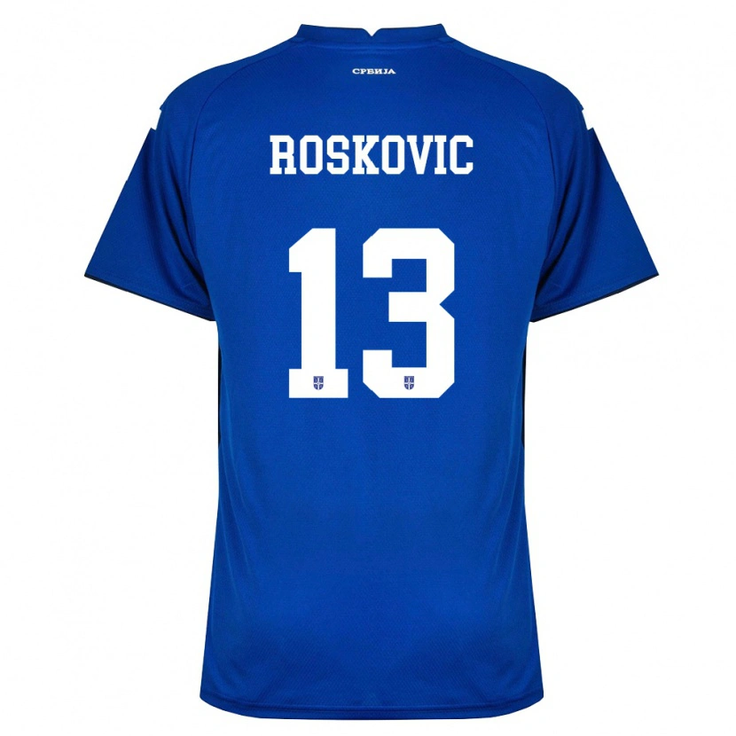 Danxen Kid Serbia Gabriel Roskovic #13 Navy Red Home Jersey 26-28 T-Shirt