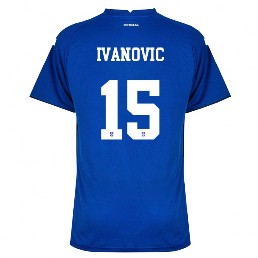 Danxen Kid Serbia Ognjen Ivanovic #15 Navy Red Home Jersey 26-28 T-Shirt