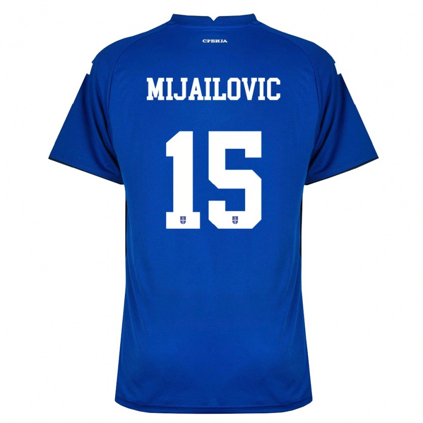 Danxen Kid Serbia Relja Mijailovic #15 Navy Red Home Jersey 26-28 T-Shirt