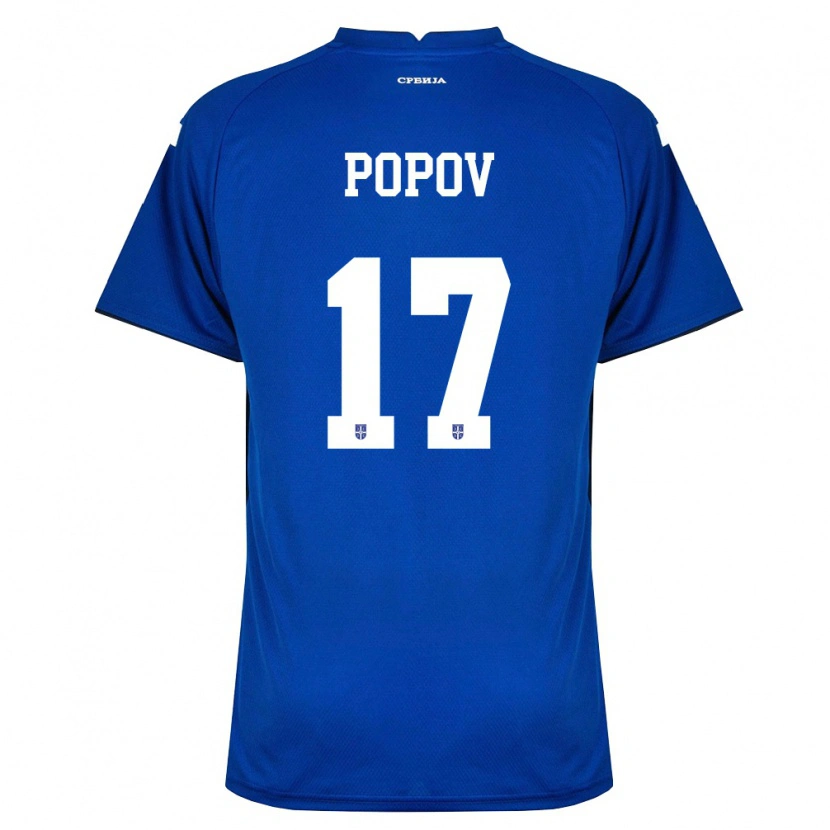 Danxen Kid Serbia Andrej Popov #17 Navy Red Home Jersey 26-28 T-Shirt