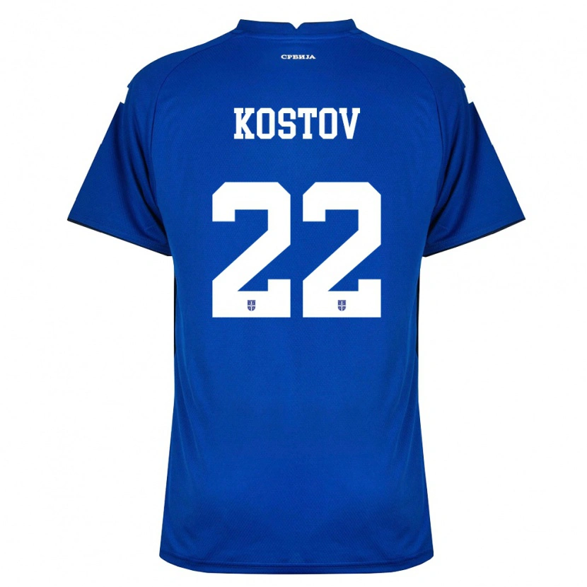 Danxen Kid Serbia Vasilije Kostov #22 Navy Red Home Jersey 26-28 T-Shirt
