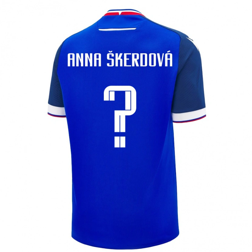 Danxen Kid Slovakia Sofia Anna Škerdová #0 Blue White Home Jersey 26-28 T-Shirt