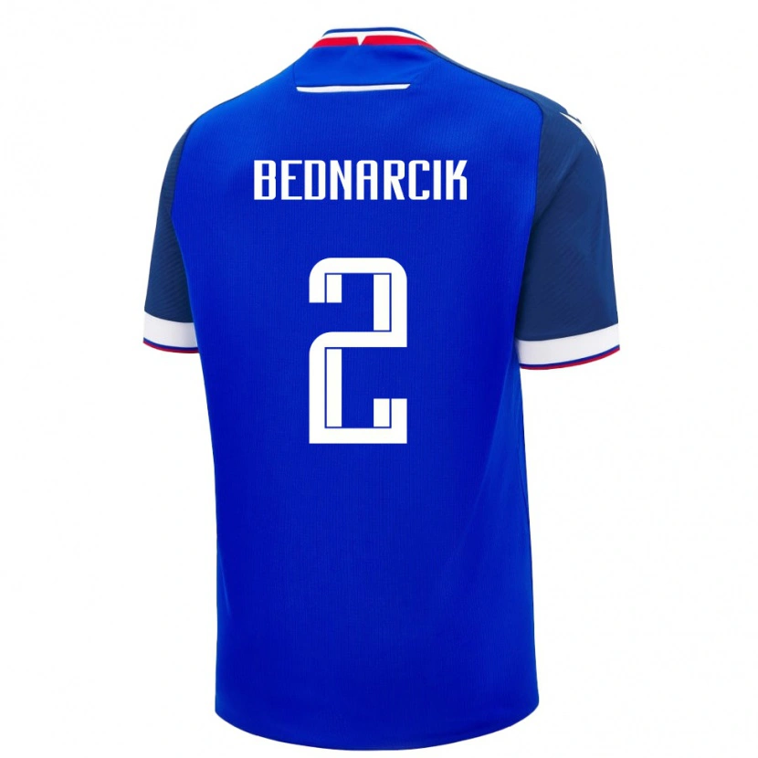 Danxen Kid Slovakia Fedor Bednarcik #2 Blue White Home Jersey 26-28 T-Shirt