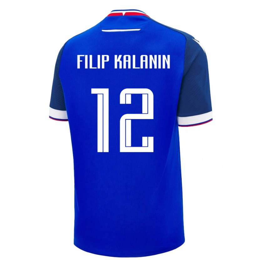 Danxen Kid Slovakia Filip Kalanin #12 Blue White Home Jersey 26-28 T-Shirt
