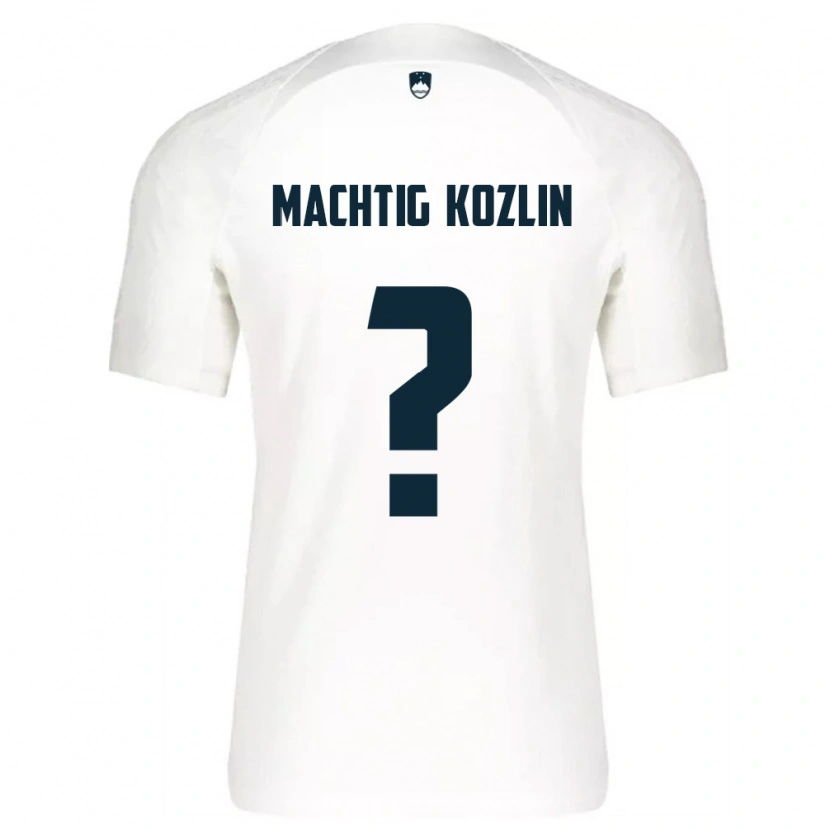 Danxen Kid Slovenia Vid Mächtig Kozlin #0 White Blue Home Jersey 26-28 T-Shirt