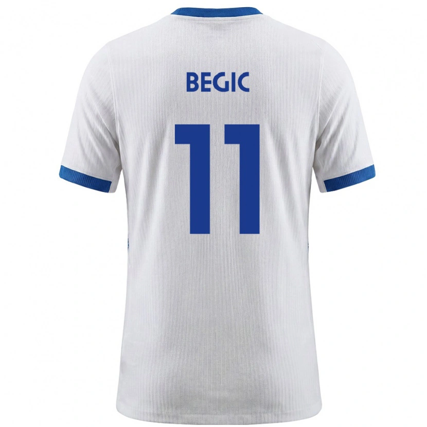 Danxen Kid Slovenia Tjas Begic #11 White Blue Home Jersey 26-28 T-Shirt