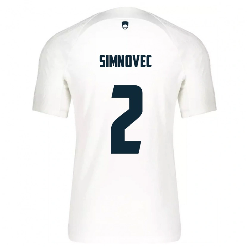 Danxen Kid Slovenia Matevz Simnovec #2 White Blue Home Jersey 26-28 T-Shirt