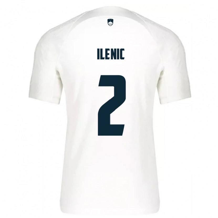 Danxen Kid Slovenia Mitja Ilenic #2 White Blue Home Jersey 26-28 T-Shirt