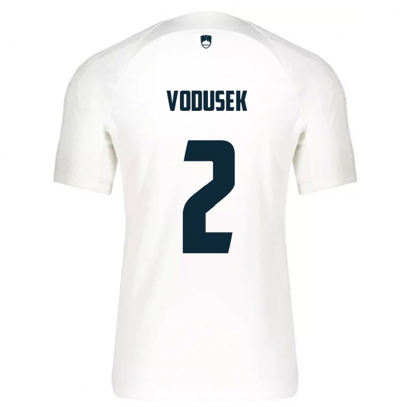 Danxen Kid Slovenia Luka Vodusek #2 White Blue Home Jersey 26-28 T-Shirt