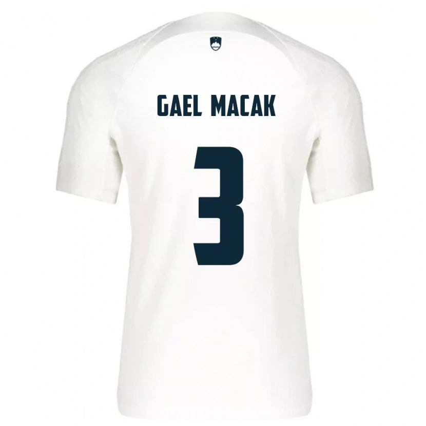 Danxen Kid Slovenia Gael Macak #3 White Blue Home Jersey 26-28 T-Shirt