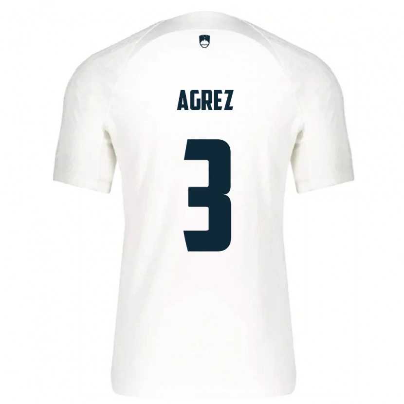 Danxen Kid Slovenia Sara Agrež #3 White Blue Home Jersey 26-28 T-Shirt