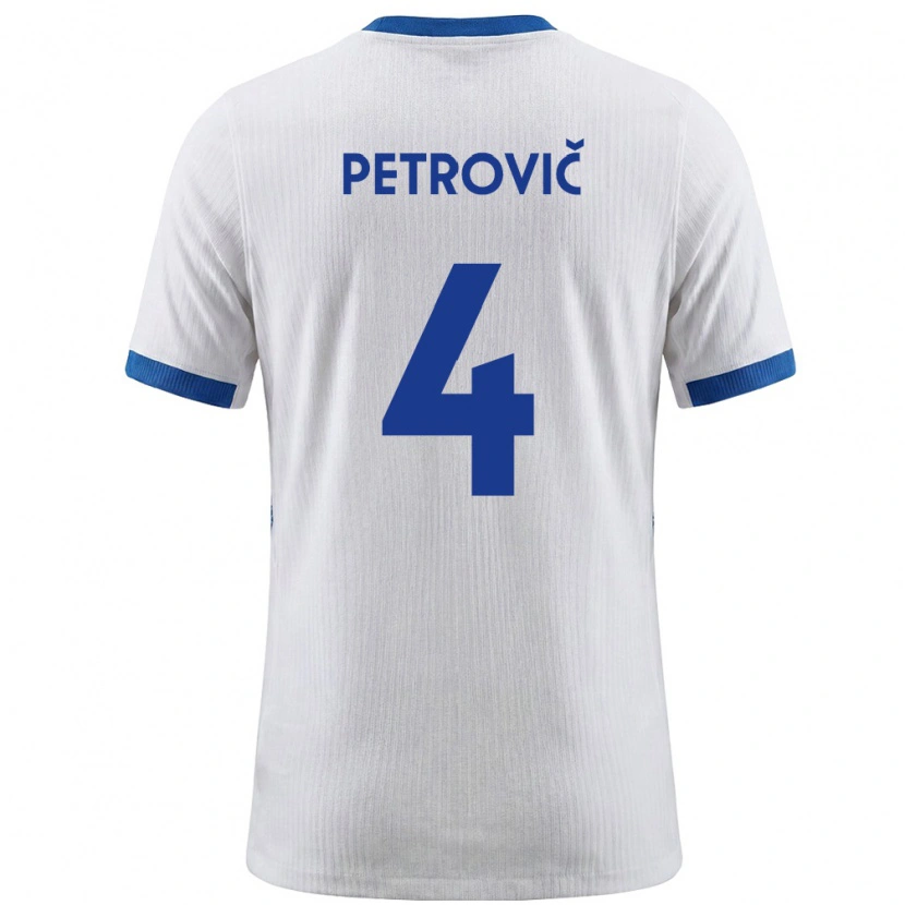 Danxen Kid Slovenia Dejan Petrovic #4 White Blue Home Jersey 26-28 T-Shirt