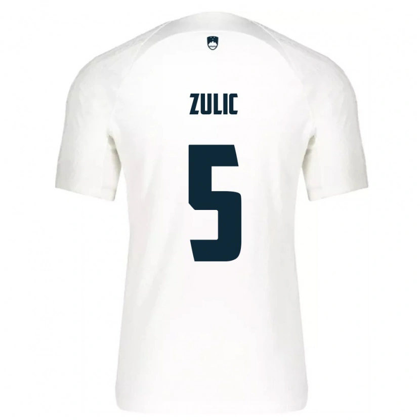 Danxen Kid Slovenia Anel Zulic #5 White Blue Home Jersey 26-28 T-Shirt