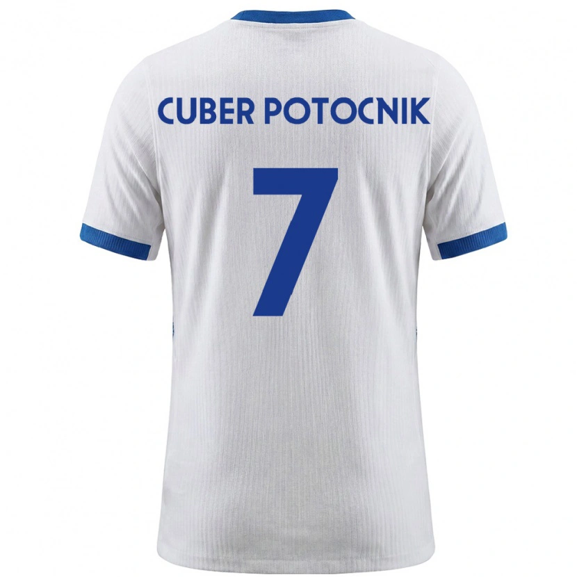 Danxen Kid Slovenia Jaka Cuber Potocnik #7 White Blue Home Jersey 26-28 T-Shirt