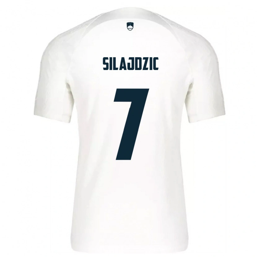 Danxen Kid Slovenia Riad Silajdzic #7 White Blue Home Jersey 26-28 T-Shirt