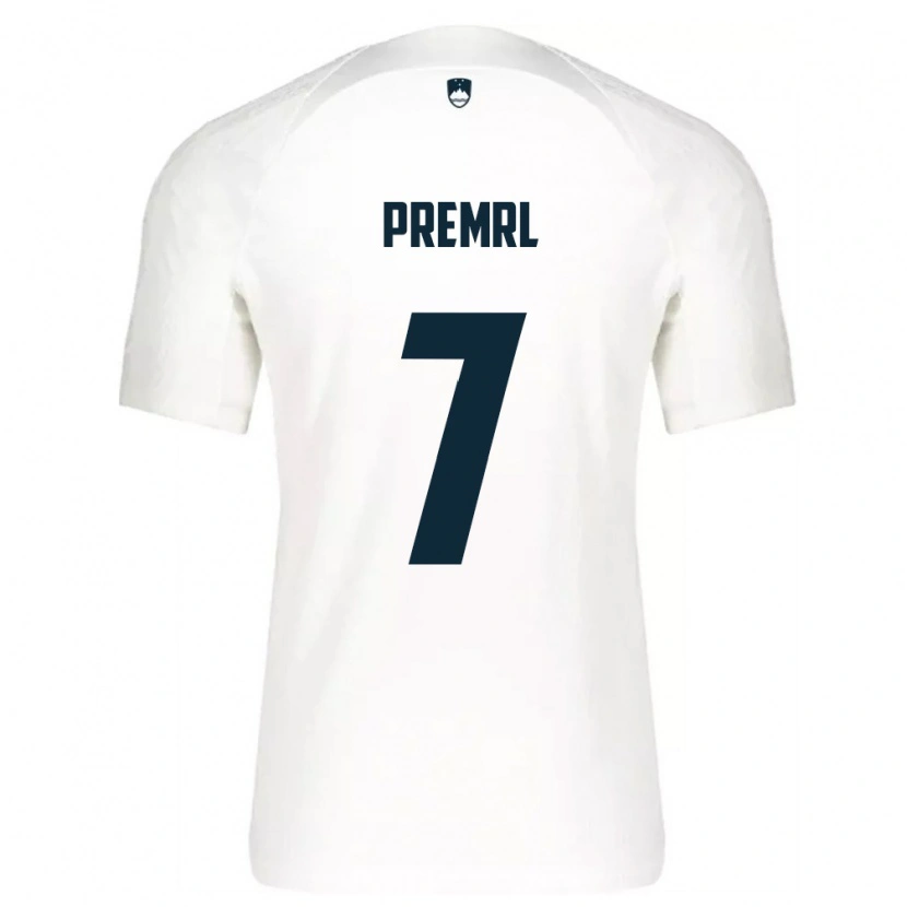 Danxen Kid Slovenia Jaka Premrl #7 White Blue Home Jersey 26-28 T-Shirt