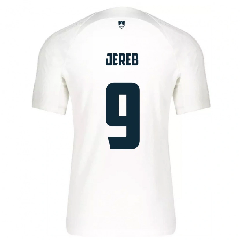Danxen Kid Slovenia David Jereb #9 White Blue Home Jersey 26-28 T-Shirt