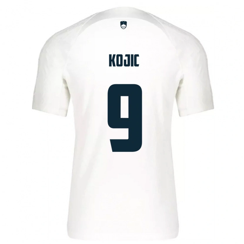 Danxen Kid Slovenia Dino Kojic #9 White Blue Home Jersey 26-28 T-Shirt